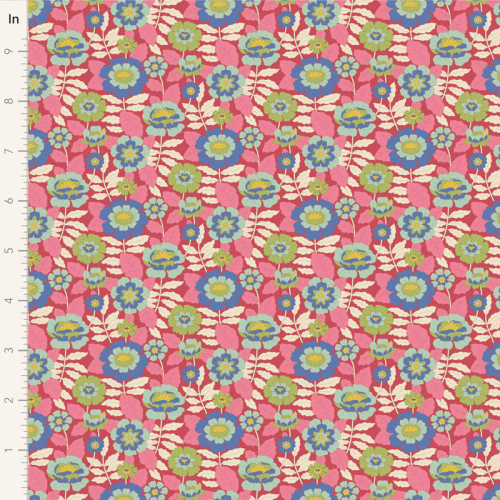 Tilda Patchwork Stoff Baumwolle - Wallflower - Beverly Pink